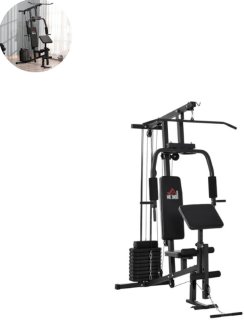 De Pull Up Station – Multifunctioneel Fitnessrek – Optrekstang & Dip Station – Verstelbaar – Thuisgym – Tot 120 kg Draagkracht - Zwart in één oogopslag