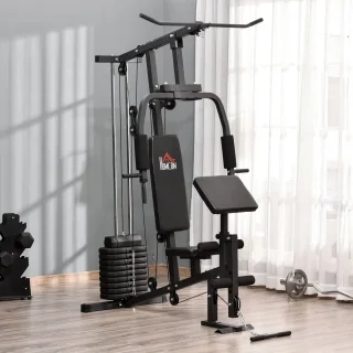 Pull Up Station – Multifunctioneel Fitnessrek – Optrekstang & Dip Station – Verstelbaar – Thuisgym – Tot 120 kg Draagkracht - Zwart