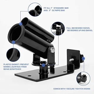 T-Bar Row en Landmine Roeiplatform 360° voor Olympische Halterstangen