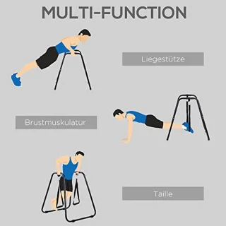 Dipstation voor thuis en kantoor - Trainingsstation voor biceps, triceps en buikspieren