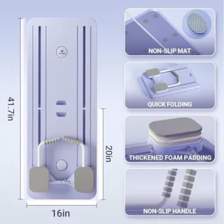Pilates Board Set - Multifunctionele Opvouwbare Ab Trainer Machine, Full Body Workout Apparatuur, Home Gym Core & Abs Workout Board, 5-in-1 Schuif Oefenbord met Weerstandsbanden