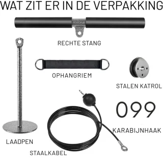 Fitness Cable LAT Pulley System, Katrol Systeem Apparatuur Voor Thuis – Lat Pulldown Pulley Cable System Cable Machine Fitness Apparaten Met Grip Pulley Set Gym Tricep Rope Stang Voor Home Gym