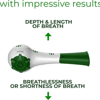 Crrynuo 1 Stuk - Ademhalingstrainer - Longtrainer Voor Ademhaling - Draagbare Ademhalingstrainer Voor Betere Conditie En Slaap - Groen - Draagbaar En Instelbaar