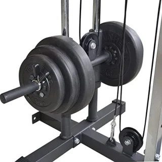 Krachtstation met Lat-Pull-Up Kabel voor Wandbevestiging - Ruimtebesparend Fitnessapparaat voor Thuis