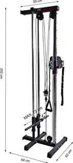 Krachtstation met Lat-Pull-Up Kabel voor Wandbevestiging - Ruimtebesparend Fitnessapparaat voor Thuis
