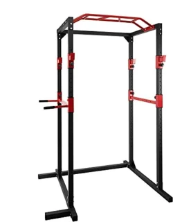 Krachtstation Power Rack van Staal met J-haken en Optrekstang