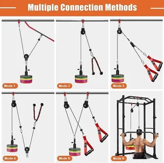 Triceps Workout Pulley System voor LAT Pulldown, Biceps Curl, Triceps, Schouders, Rug en Onderarm Training