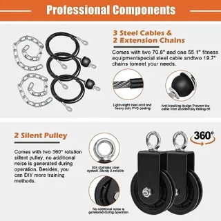 Triceps Workout Pulley System voor LAT Pulldown, Biceps Curl, Triceps, Schouders, Rug en Onderarm Training