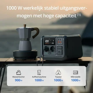 Draagbaar Krachtstation van 512 Wh voor Kamperen en Thuisgebruik - Snel Opladen, Meerdere Oplaadmethoden, Duurzaam en Stil