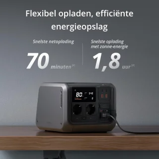 Draagbaar Krachtstation van 512 Wh voor Kamperen en Thuisgebruik - Snel Opladen, Meerdere Oplaadmethoden, Duurzaam en Stil