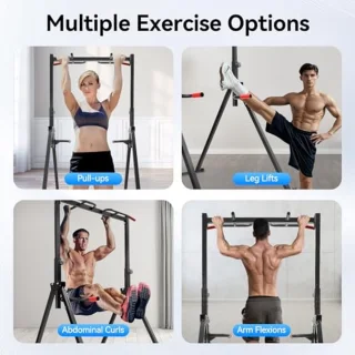 Verstelbaar Opvouwbaar Fitness Dip Station en Pull-Up Station voor Thuis