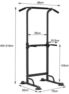Verstelbare Optrekstang Dip Station voor Thuis Fitness en Krachttraining