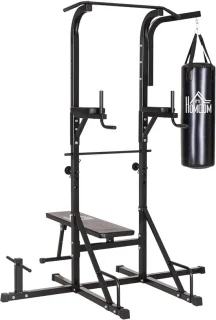 Krachtstation met Optrekstang en Dipstation voor Thuis Fitness