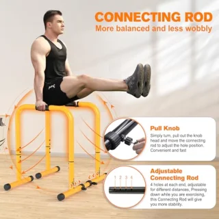 Verstelbare Dip Station en Push-Up Bar voor Calisthenics - Ideaal voor Thuis Fitness