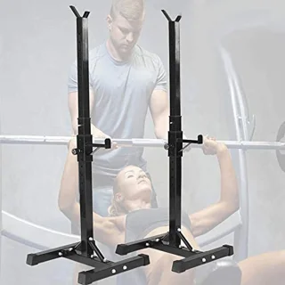 Verstelbare Squat Rack en Dumbbell Rack - Stabiel en Duurzaam Fitnessapparaat met een Maximale Draaglast van 150kg