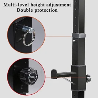 Verstelbare Squat Rack en Dumbbell Rack - Stabiel en Duurzaam Fitnessapparaat met een Maximale Draaglast van 150kg