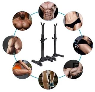 Verstelbare Squat Rack en Dumbbell Rack - Stabiel en Duurzaam Fitnessapparaat met een Maximale Draaglast van 150kg