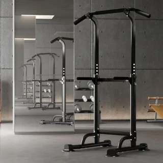 Verstelbare Dipstation en Optrekstang - Multifunctionele Fitness Krachttoren voor Thuis