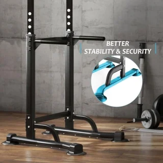 Verstelbare Dipstation en Optrekstang - Multifunctionele Fitness Krachttoren voor Thuis