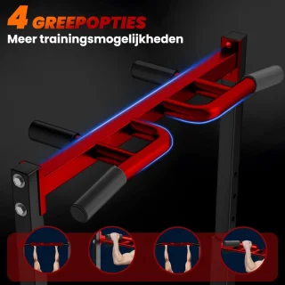 Opvouwbare Power Tower - Verstelbare Pull Up Bar en Dip Station voor Krachttraining
