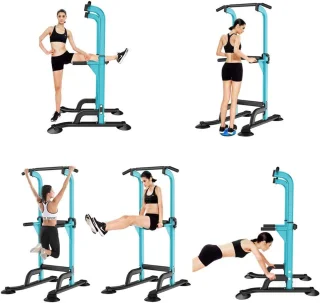 Verstelbare Power Tower Optrekstang voor Thuis en Fitness - Krachttraining en Dips