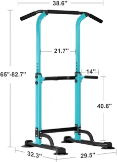 Verstelbare Power Tower Optrekstang voor Thuis en Fitness - Krachttraining en Dips