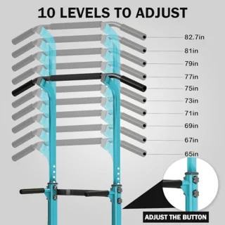 Verstelbare Power Tower Optrekstang voor Thuis en Fitness - Krachttraining en Dips