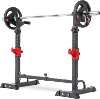 De Thuys – Squat Rack – Power Rack – Haltersteunen – Half Rack – 41 x 49 x 145cm – Zwart in één oogopslag
