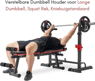 Thuys – Squat Rack – Power Rack – Haltersteunen – Half Rack – 41 x 49 x 145cm – Zwart