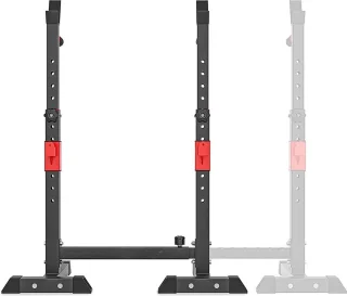 Thuys – Squat Rack – Power Rack – Haltersteunen – Half Rack – 41 x 49 x 145cm – Zwart