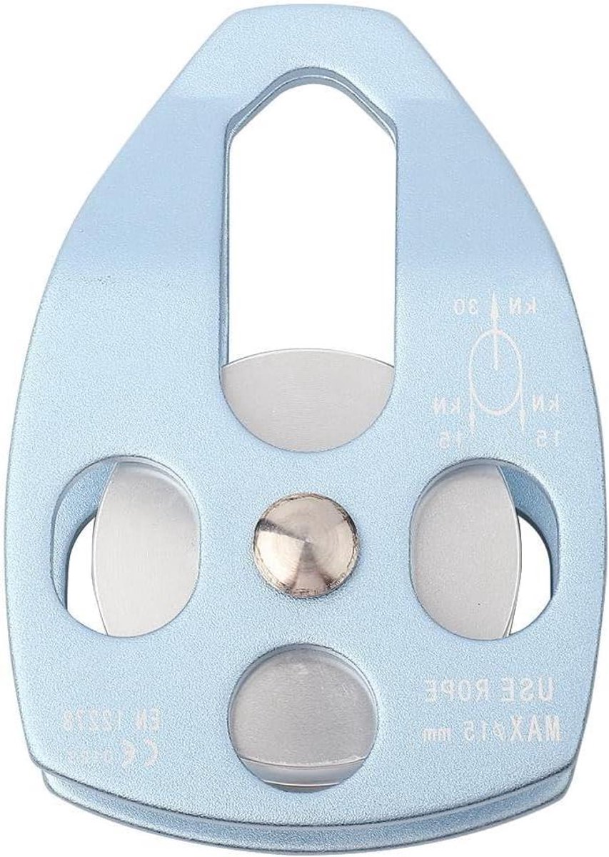 De 28KN Single Disc Micro Winch Snatch Block Pulley Blue in één oogopslag