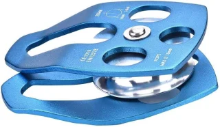 28KN Single Disc Micro Winch Snatch Block Pulley Blue