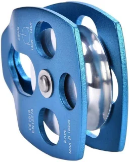 28KN Single Disc Micro Winch Snatch Block Pulley Blue