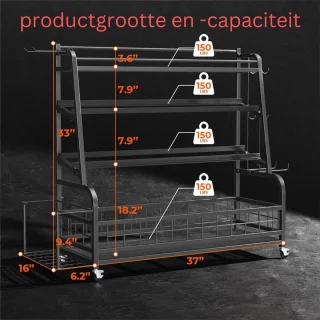 ApexArte Multifunctioneel Fitness Opslagrek