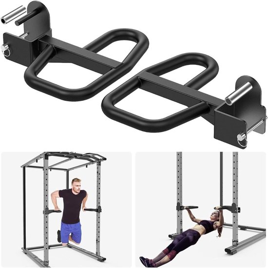 ApexArte Power Rack Dip Bar Attachment Zwart-Grijs