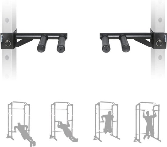 ApexArte Power Rack Multi-grip Dip Bar Attachment zwart/grijs