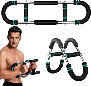 Arm trainer - krachtapparaat - 30 kg - zwart