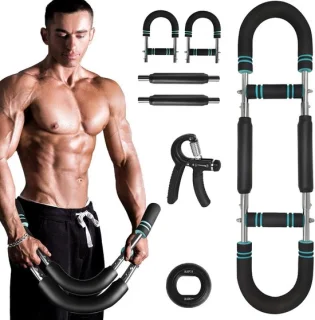 Arm trainer - onderarm- en borsttrainer zwart