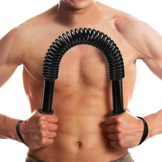 Armtrainer krachtstang 20 kg zwart
