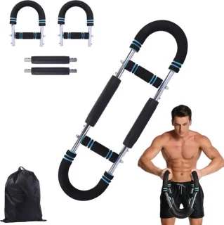 Armtrainer U-vorm Borstexpander Spiertrainer 30–50 kg Zwart