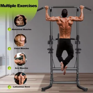 AtlasStrength Pull Up Station Power Tower Zwart