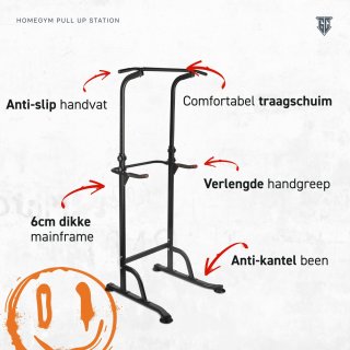 BackCrusher Pull Up Station Krachtstation Dip Station Home Gym