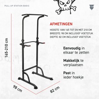 BackCrusher Pull Up Station Krachtstation Dip Station Home Gym