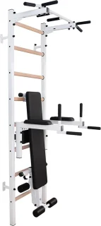 BenchK Wandrekset 223 Wit Fitnessrek Met Optrekstang en Trainingsbank