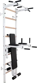 BenchK Wandrekset 223 Wit Fitnessrek Met Optrekstang en Trainingsbank