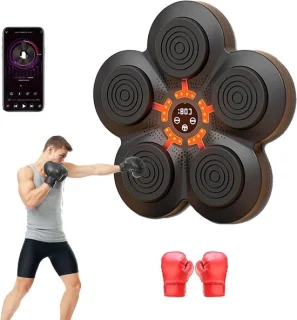 Boksmachine Muziek wandbokstrainer Slim zwart