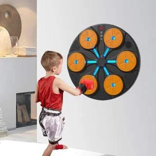 Boksmachine muziek wandmontage oranje