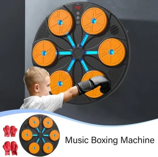 Boksmachine muziek wandmontage oranje