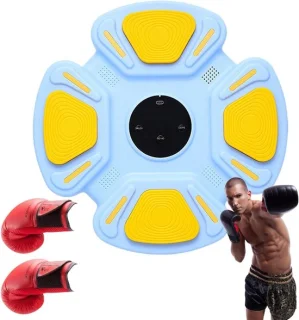 Boksmachine wand disc 32 cm blauw