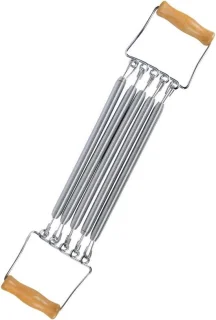Borstspanner houten handvatten 60 cm blauw